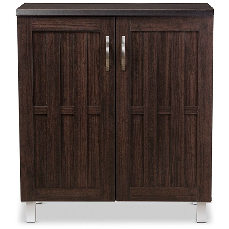 Baxton Studio Excel Modern and Contemporary Dark Brown Sideboard Storage Cabinet Baxton Studio--Minimal And Modern - 1