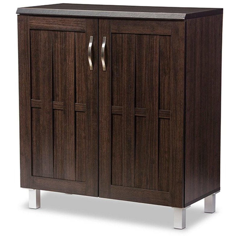 Baxton Studio Excel Modern and Contemporary Dark Brown Sideboard Storage Cabinet Baxton Studio--Minimal And Modern - 2