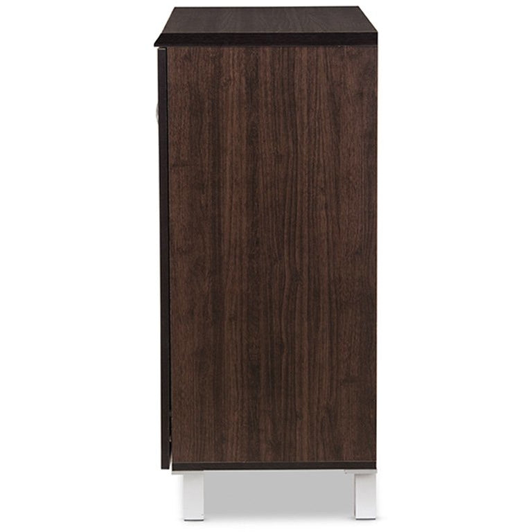 Baxton Studio Excel Modern and Contemporary Dark Brown Sideboard Storage Cabinet Baxton Studio--Minimal And Modern - 3