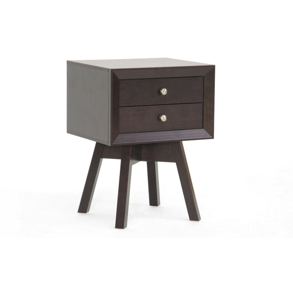 Baxton Studio Warwick Brown Modern Accent Table and Nightstand Baxton Studio-nightstands-Minimal And Modern - 1