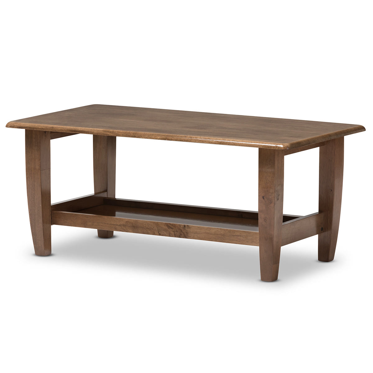 Baxton Studio Pierce Mid-Century Modern Walnut Finished Brown Wood Coffee Table Baxton Studio-coffee tables-Minimal And Modern - 3