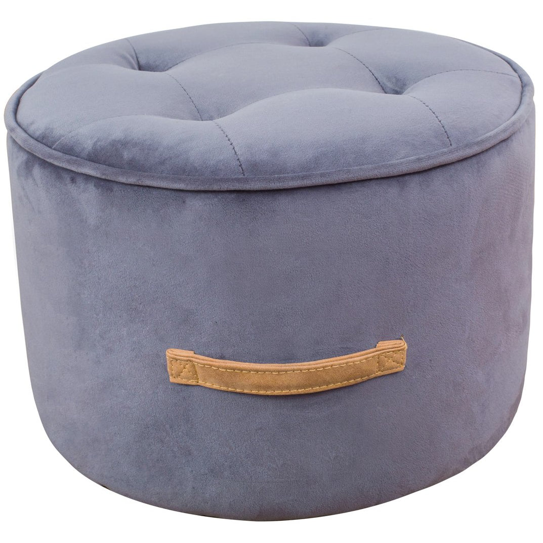 TOV Furniture Modern Luna Grey Velvet Ottoman - TOV Furniture, Minimal & Modern -  9