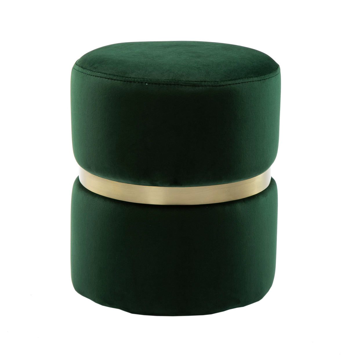 TOV Furniture Modern Yamma Forest Green Velvet Ottoman - TOV Furniture, Minimal & Modern - 1