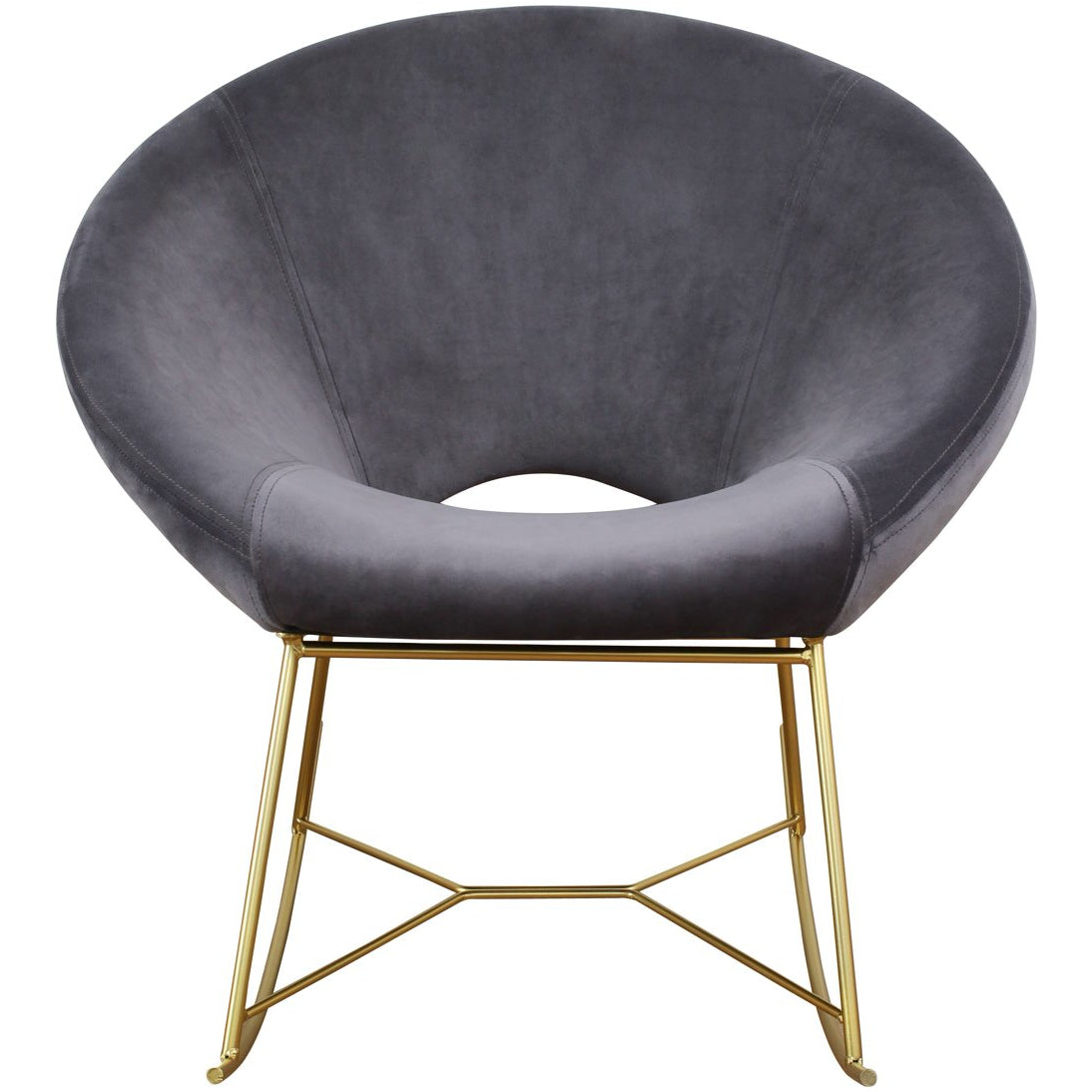 TOV Furniture Modern Nolan Grey Velvet Chair - TOV Furniture, Minimal & Modern - 1