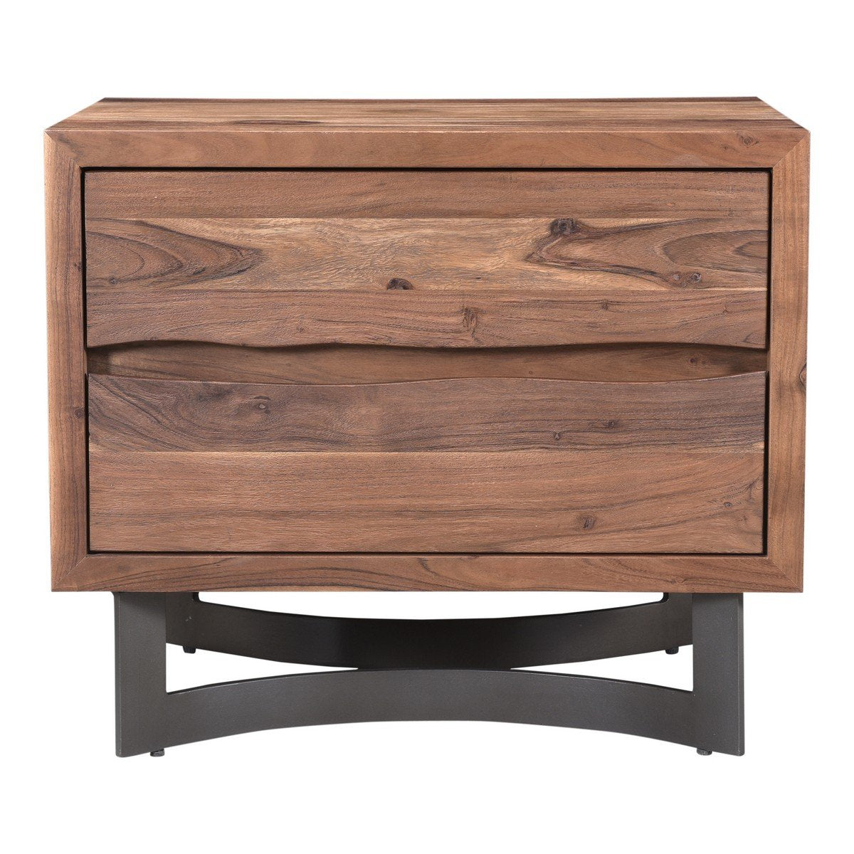 Moe's Home Collection Bent Nightstand Smoked - VE-1096-03 - Moe's Home Collection - Nightstands - Minimal And Modern - 1