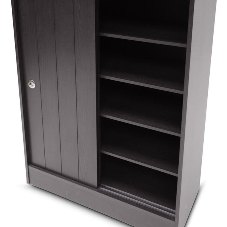 Baxton Studio Espresso Shoe-Rack Cabinet Baxton Studio--Minimal And Modern - 5