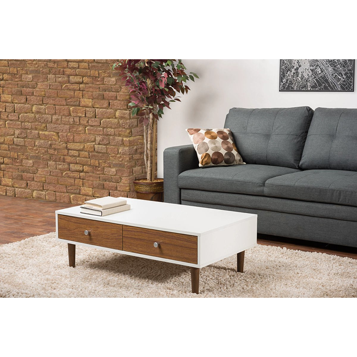 Baxton Studio Gemini Wood Contemporary Coffee Table Baxton Studio-coffee tables-Minimal And Modern - 6