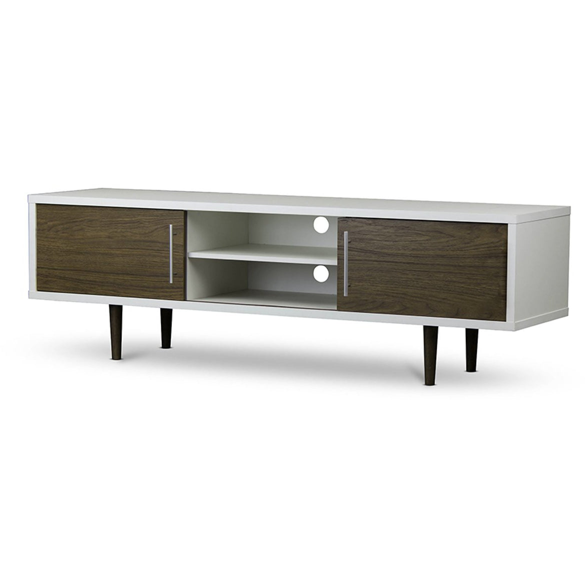 Baxton Studio Gemini Wood Contemporary TV Stand Baxton Studio-TV Stands-Minimal And Modern - 1