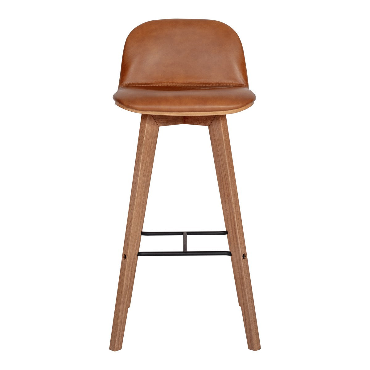 Moe's Home Collection Napoli Leather Barstool Tan - YC-1022-40 - Moe's Home Collection - Bar Stools - Minimal And Modern - 1