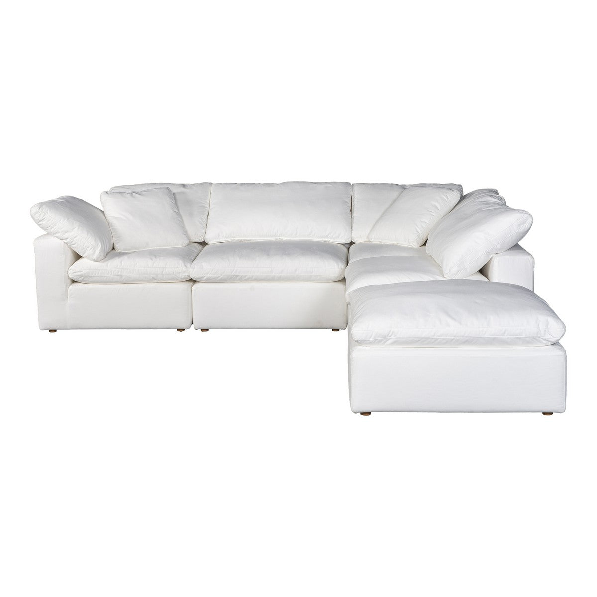 Moe's Home Collection Terra Condo Dream Modular Sectional Livesmart Fabric Cream - YJ-1018-05 - Moe's Home Collection - Extras - Minimal And Modern - 1