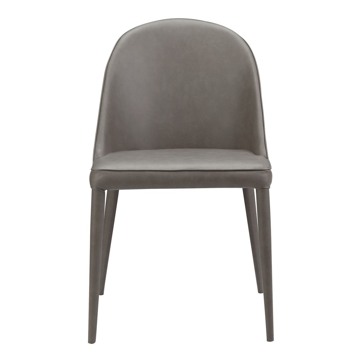 Moe's Home Collection Burton Pu Dining Chair Grey -Set of Two - YM-1002-26 - Moe's Home Collection - Dining Chairs - Minimal And Modern - 1