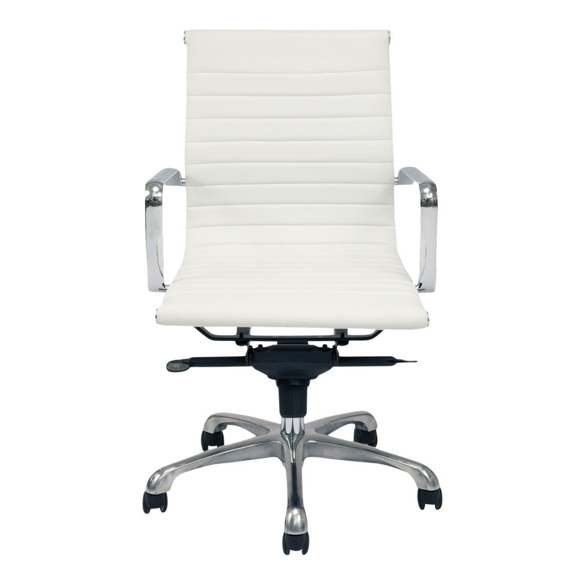 Moe's Home Collection Omega Swivel office Chair Low Back White - ZM-1002-18 - Moe's Home Collection - Office Chairs - Minimal And Modern - 1