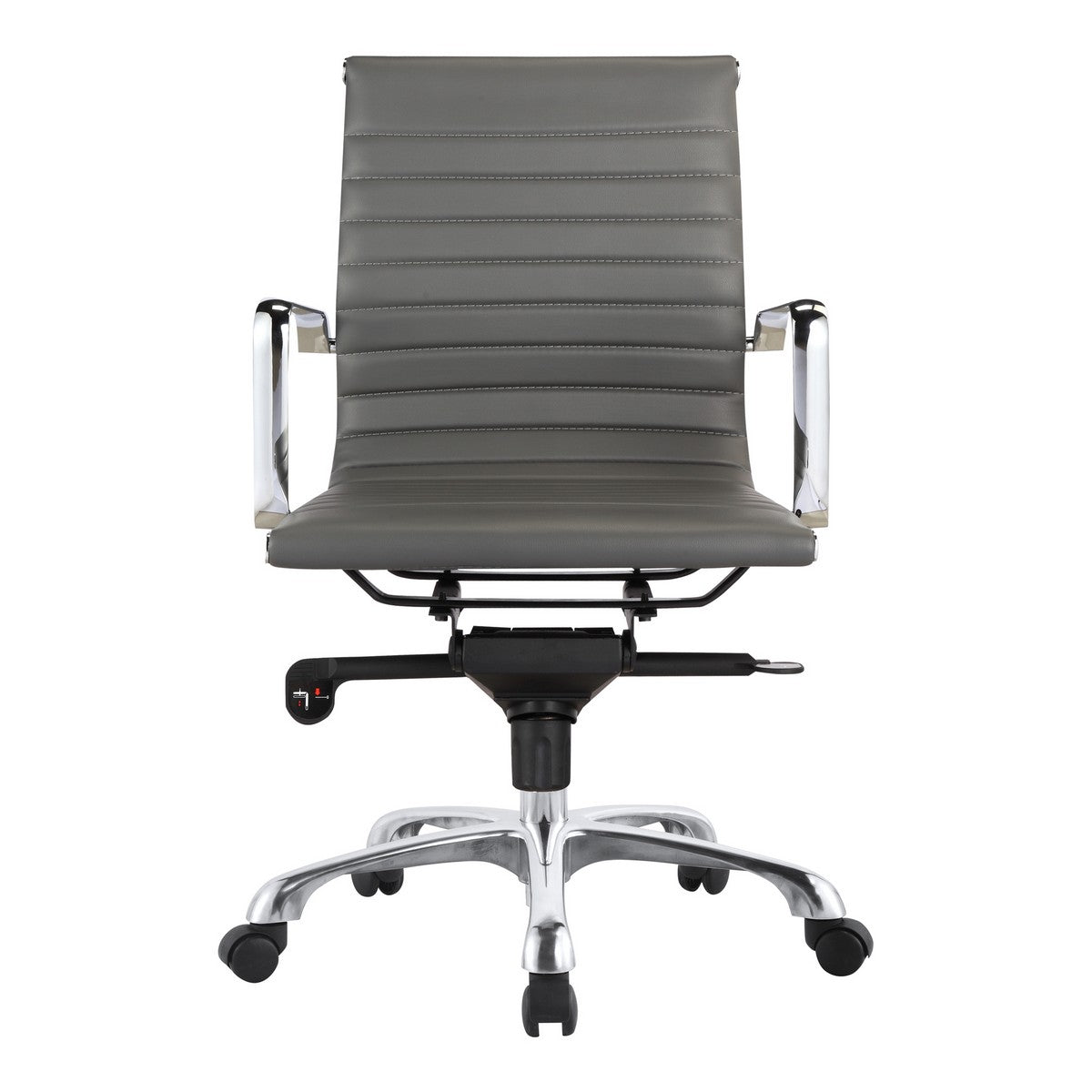 Moe's Home Collection Omega Swivel office Chair Low Back Grey - ZM-1002-29 - Moe's Home Collection - Office Chairs - Minimal And Modern - 1