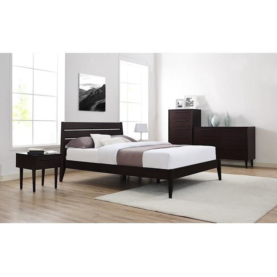 5pc Greenington Sienna Modern Bamboo Queen Bedroom Set (Includes: 1 Queen Bed, 2 Nightstands, 2 Dressers)-Minimal & Modern