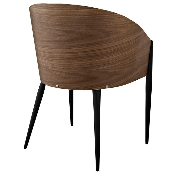 Modway Furniture Modern Cooper Dining Chairs Set of 4 In Walnut EEI-1683-WAL-Minimal & Modern