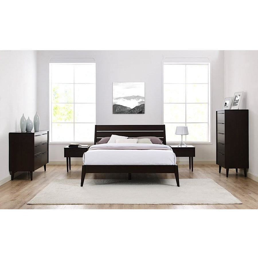 5pc Greenington Sienna Modern Bamboo Queen Bedroom Set (Includes: 1 Queen Bed, 2 Nightstands, 2 Dressers)-Minimal & Modern