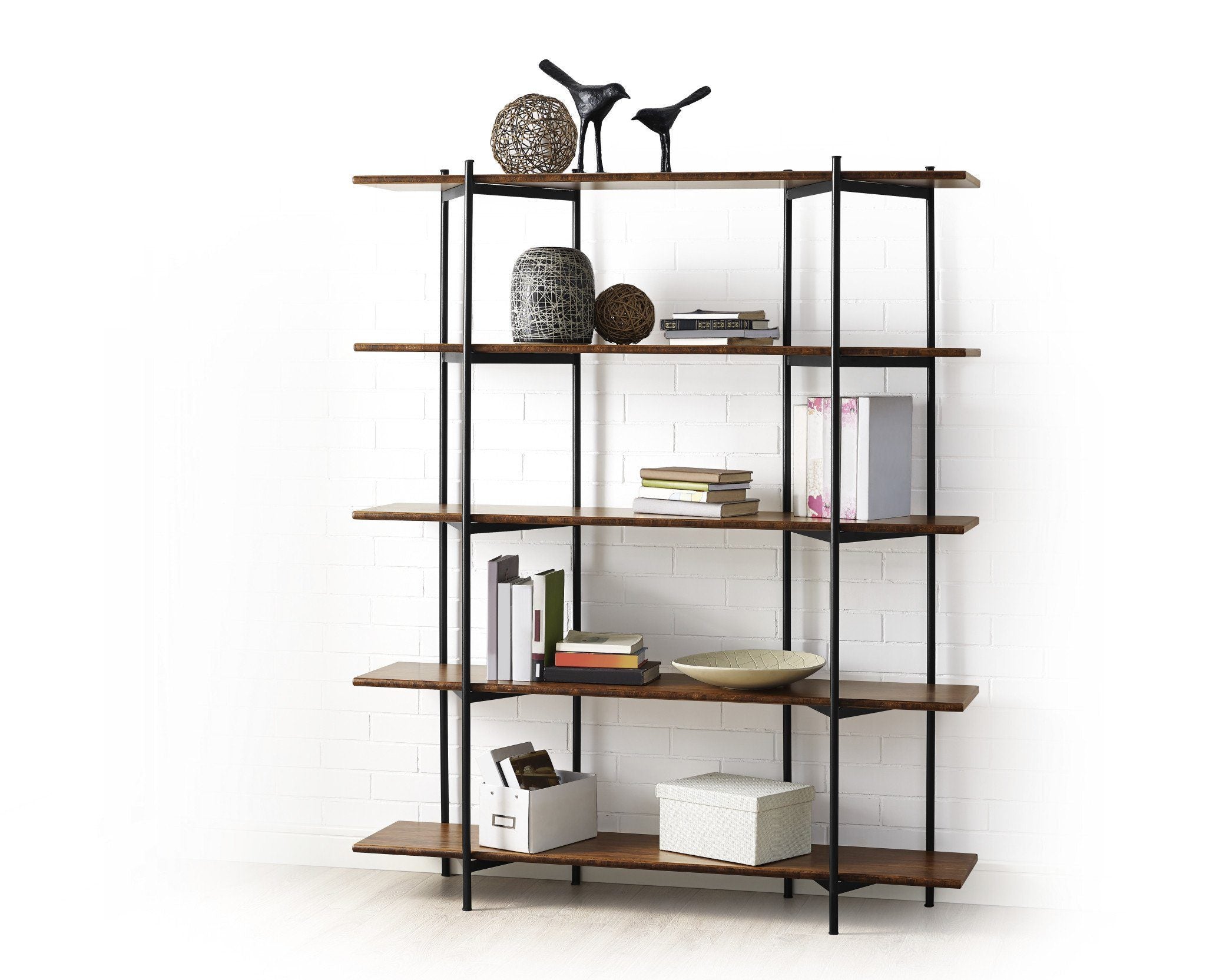 Greenington Modern Bamboo Studio Line Metal Shelf In Exotic-Minimal & Modern