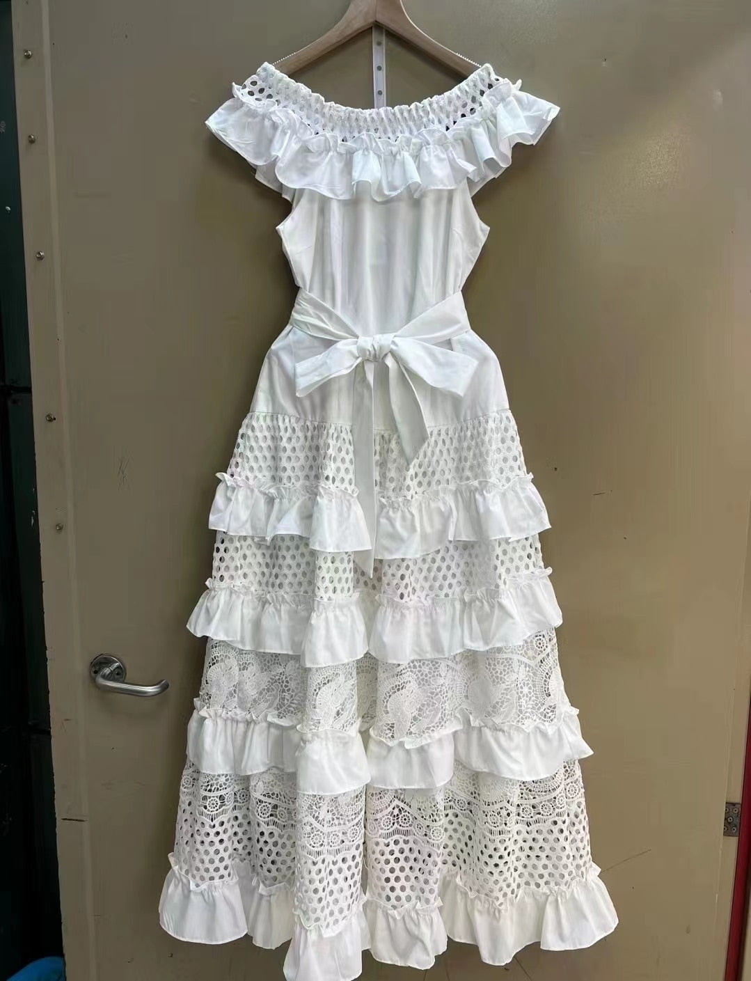 Vestido xadrez 2 babados - Quesli modas