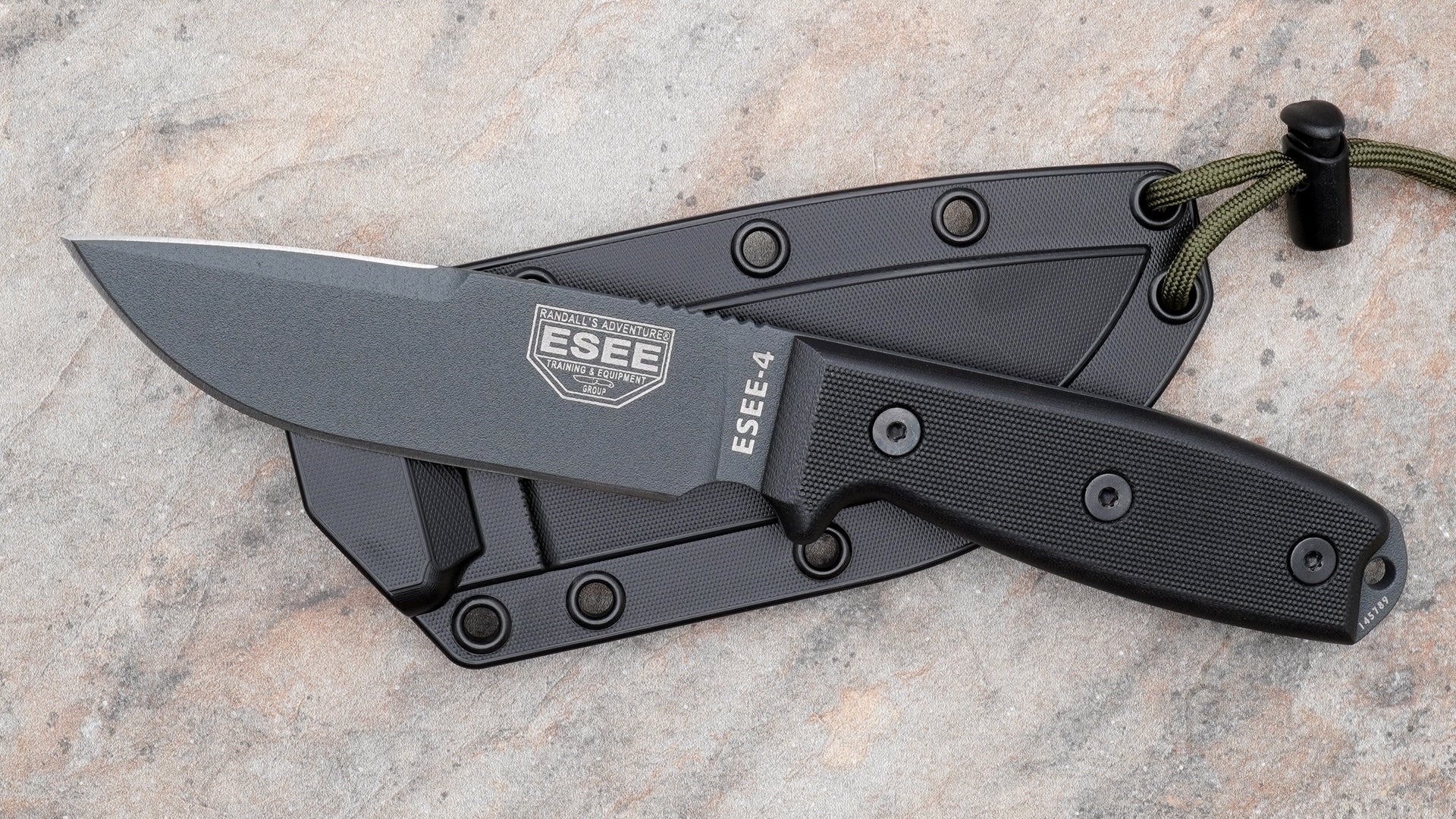 ESEE 4 Clip Point, Tactical Grey and Black G-10 ESEE-4P-CP-TG-B