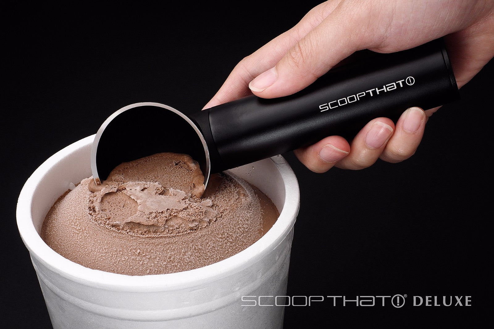 ScoopTHAT Radii Warming Ice Cream Scoop, Black/Grey