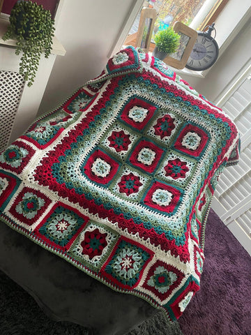 Christmas Folk Crochet Blanket