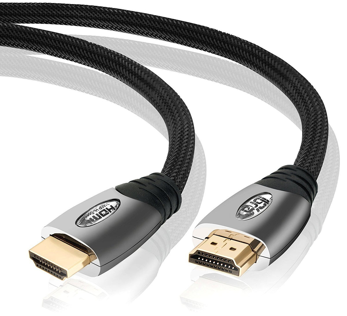 Master Cables HDMI Cable 6.5 Feet (2 m) 3D 4K, Audio Return Channel,  High-Speed, Ethernet Enabled, Gold Plated, Compatible with Roku, Computer,  PS3