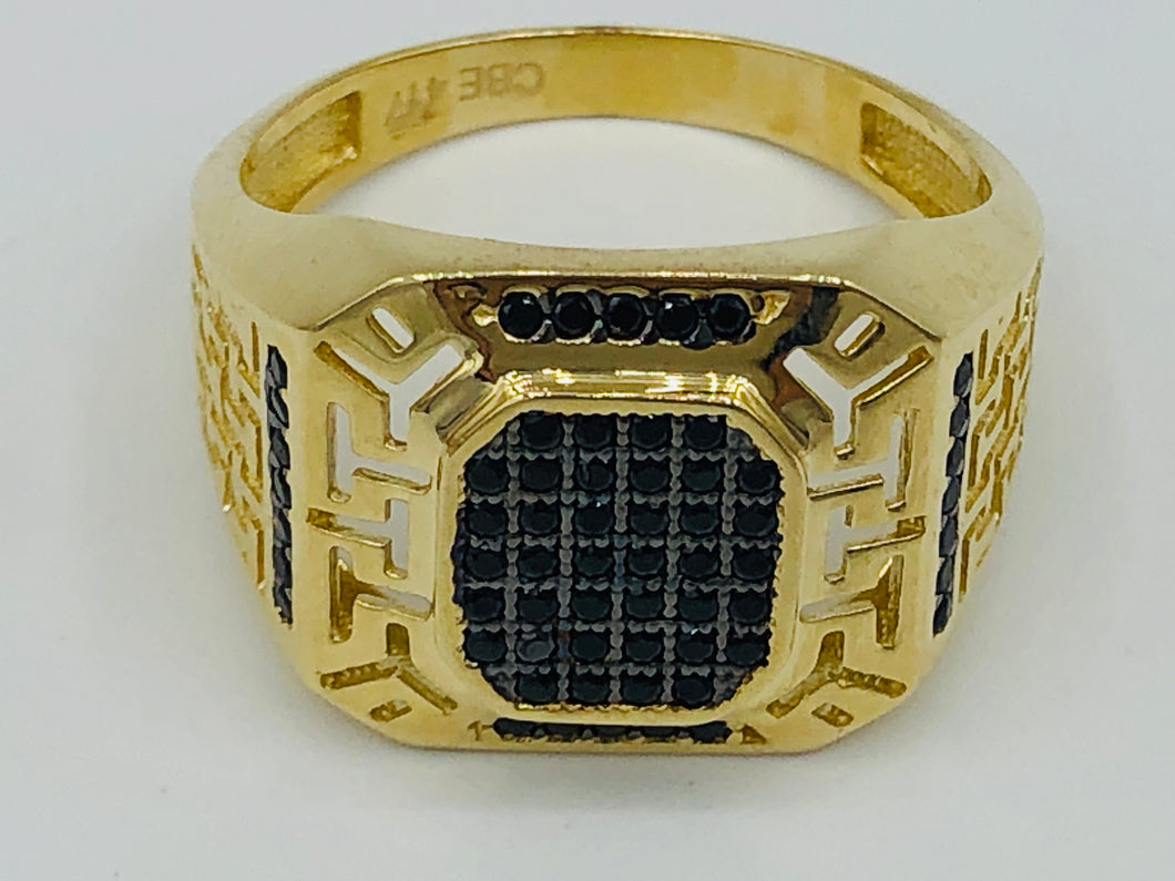 versace ring black and gold