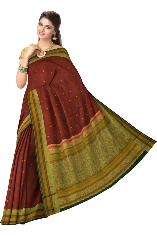 Light Blue Kanchipuram Silk Saree with Woven Butta threadwork on the b –  THE SUDESHI WEAVING