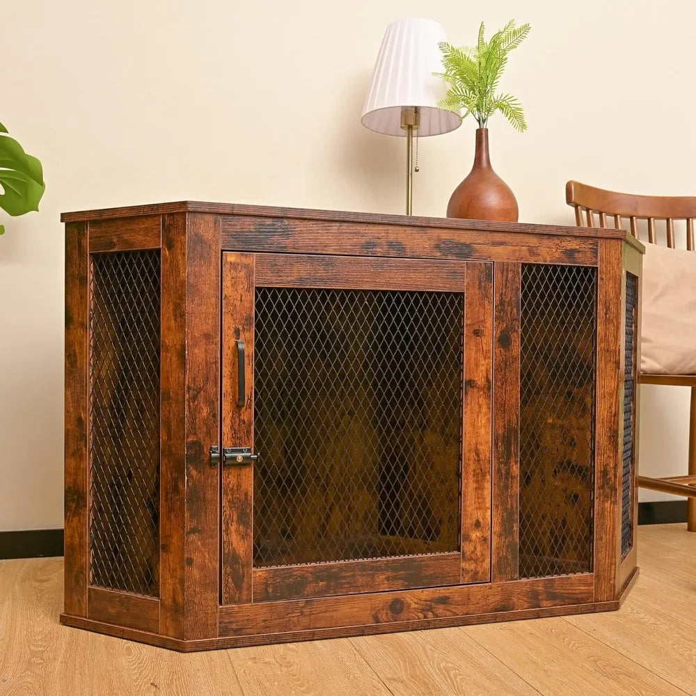 Dog Crate Furniture, Corner Crate, Wooden
