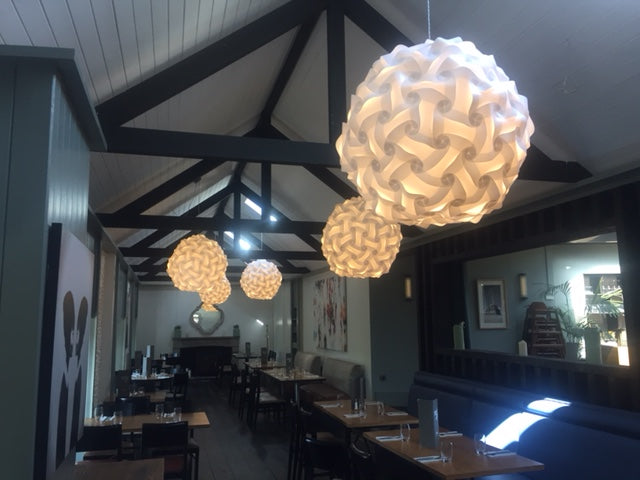 Elektra Smartylamps Smart Deco made for The Pigeon House, an award winning restaurant and wedding venue in the heart of Delgany Village, County Wicklow, Ireland