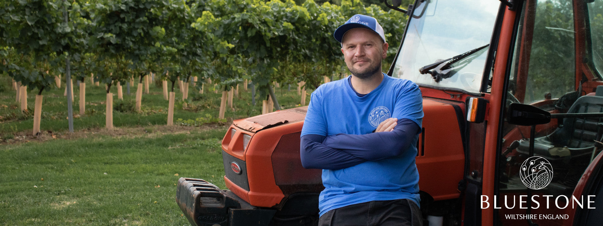 Toby McConnell vineyard manager at Bluestone Vineyards in Wiltshire