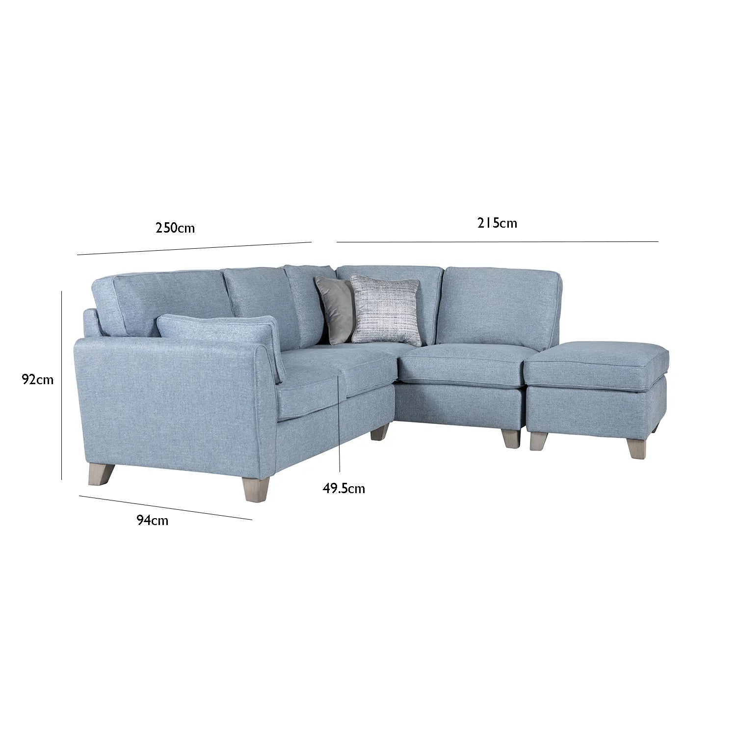 Light blue sectional sofa discount
