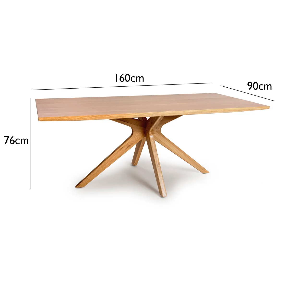 Armande 160cm Oak Veneer Rectangular Dining Table