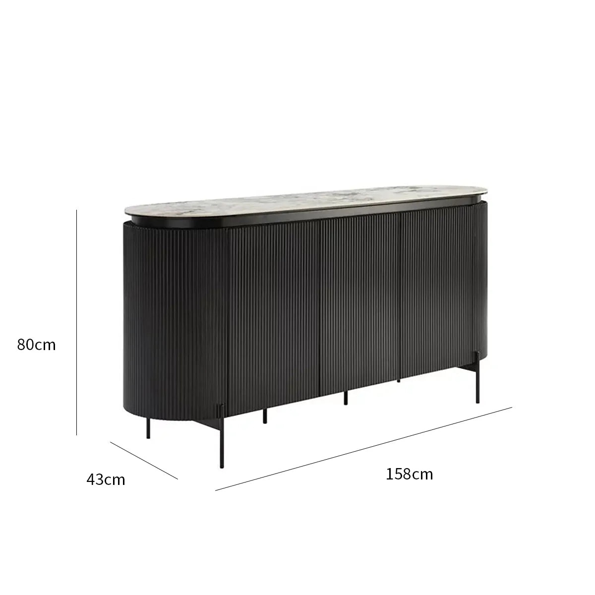  Kos 3 Door Sideboard with Ceramic Top