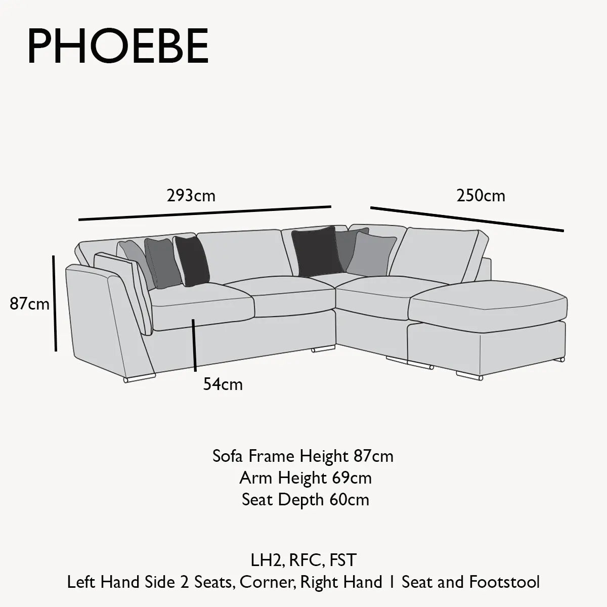 Grey Fabric Corner Sofa