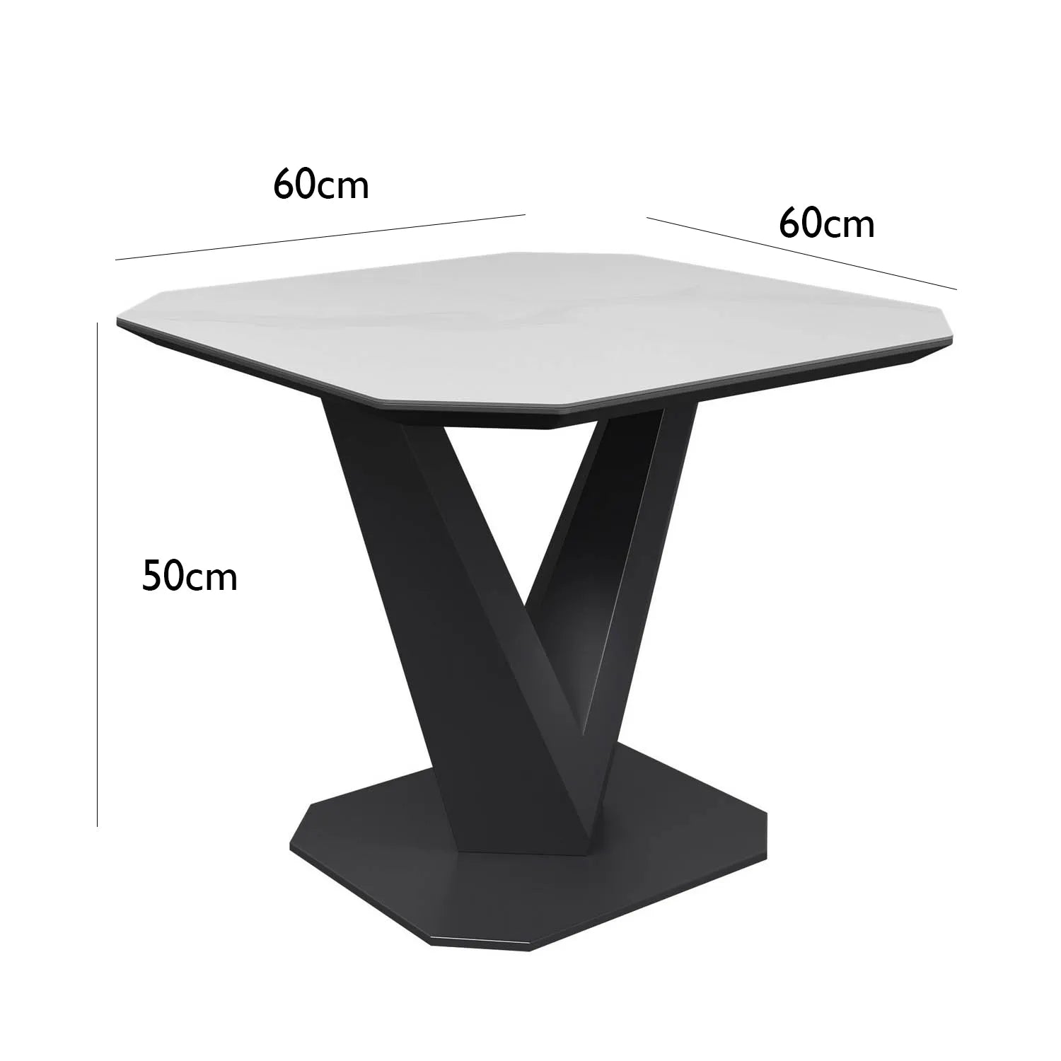 Merlin Merlin Matte White Ceramic Side Table 