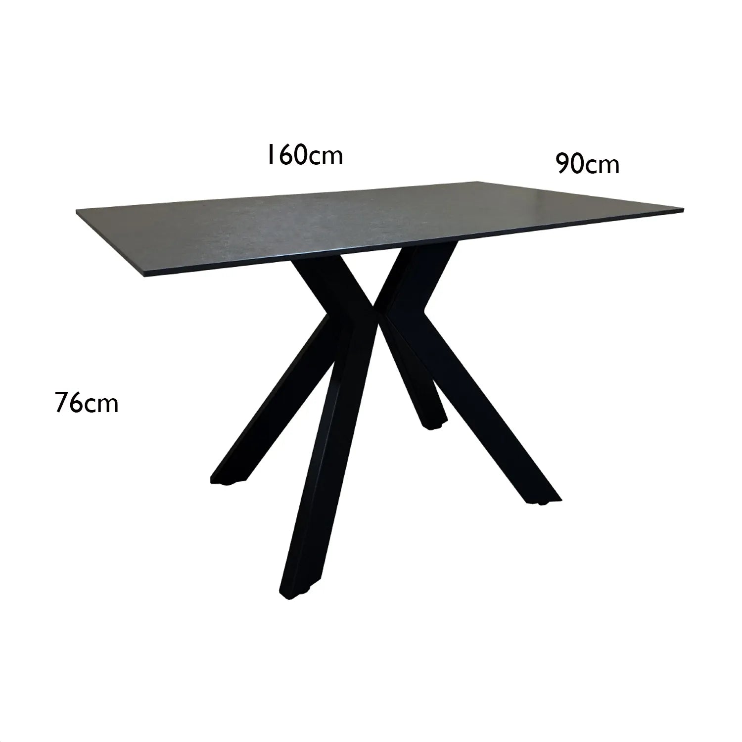 X Black Ceramic Dining Table