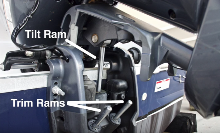 3 ram trim and tilt photo for determining which M-Y Wedge transom saver