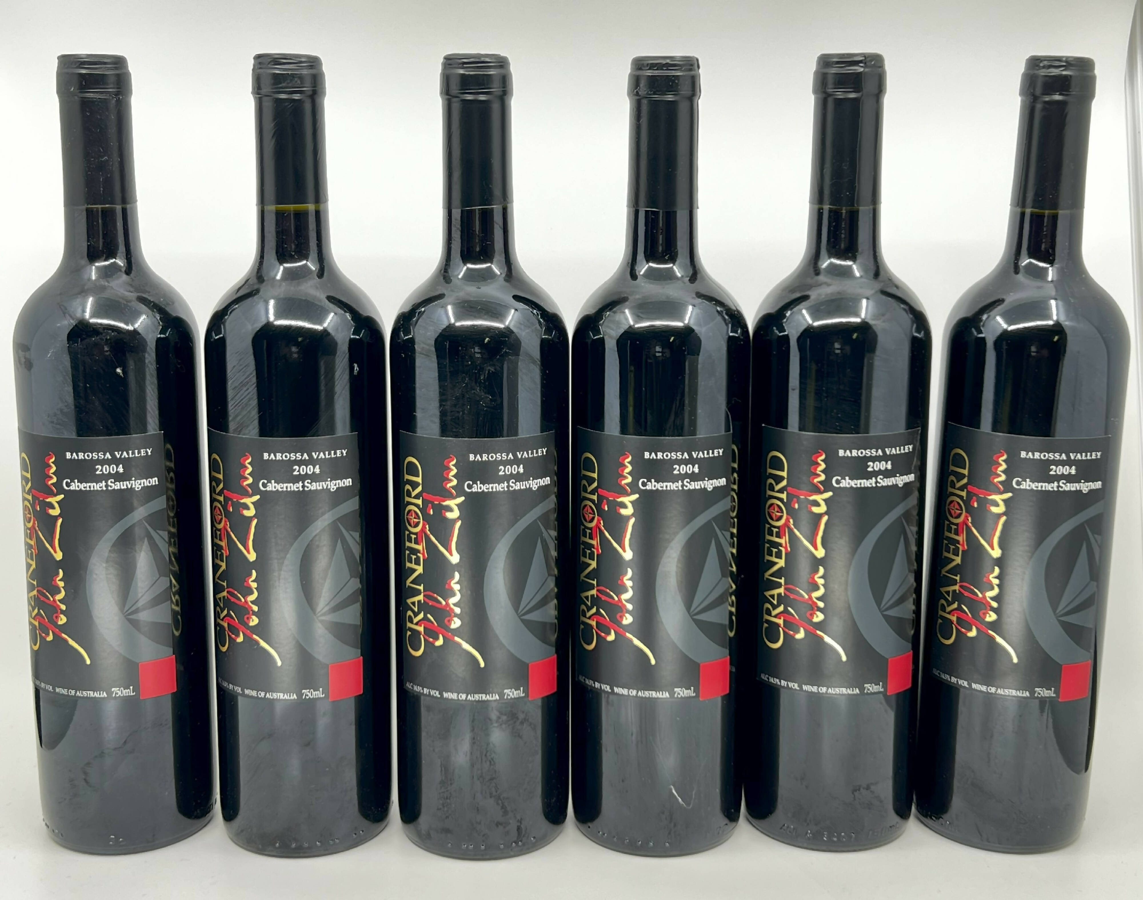 Craneford - John Zilm - Cabernet Sauvignon - 2004 - 750mL - 6 Bottle Lot