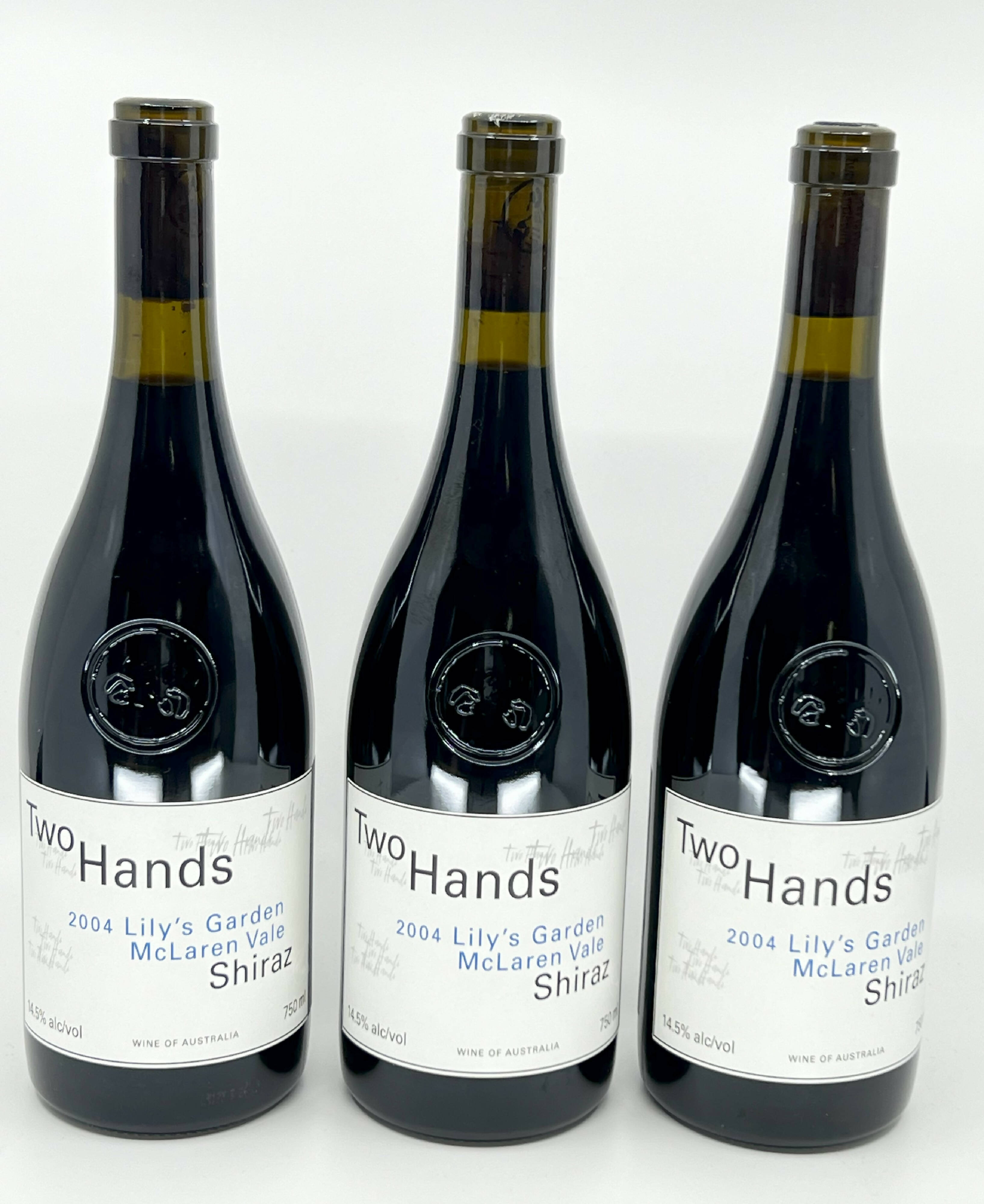 Two Hands - Lily's Garden - Shiraz - 2004 - 750mL - 3 Bottle Lot