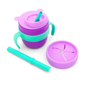 321 Grow - 321 Grow Easy Learn Silicone Drink & Snack Set - Grape - Classy Rascals Boutique