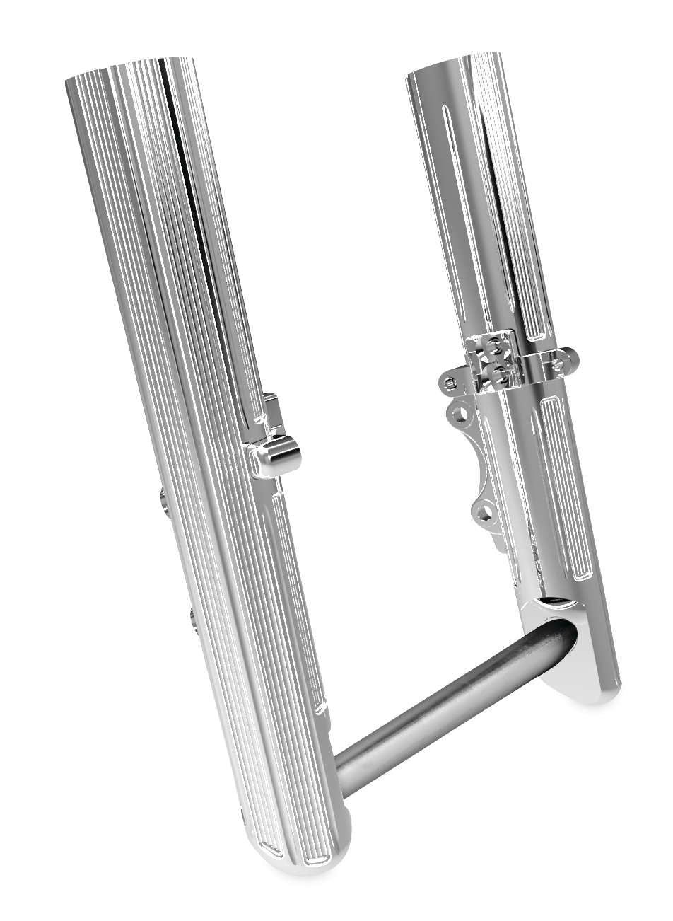 ARLEN NESS Hot Legs Single Disc Fork Leg Set   10 Gauge   Chrome 0403 0128  PU