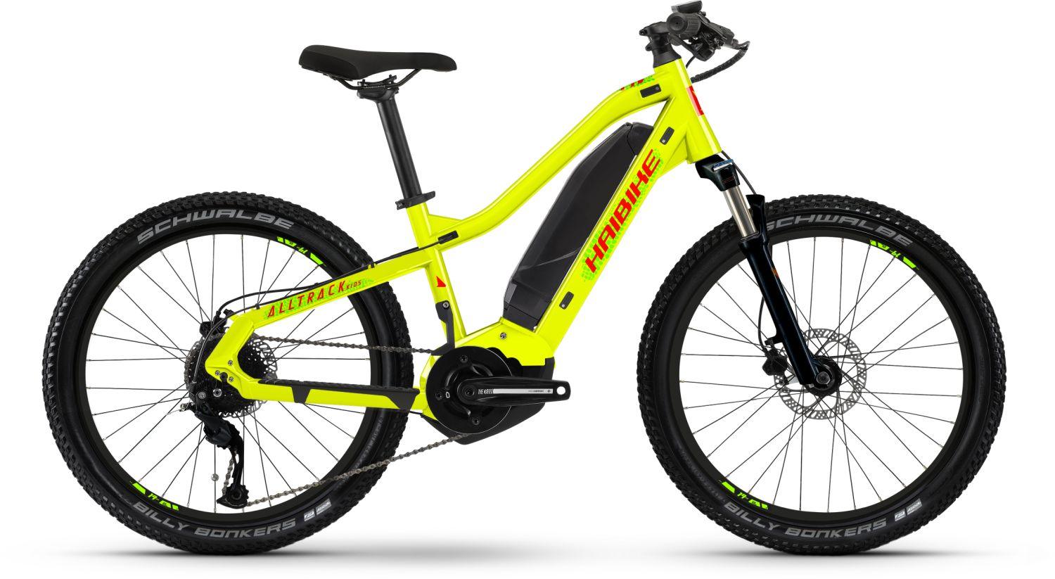 Haibike Alltrack Kids Gloss Lime/Crystal Red 24"