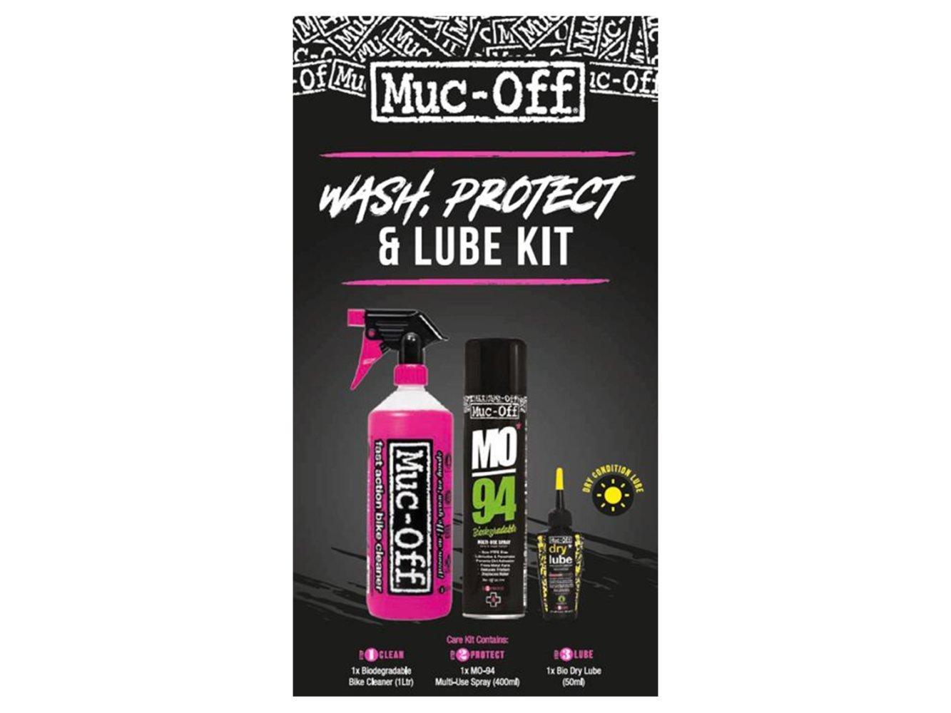 Muc Off Wash, Protect, Lube Kit (Dry Lube Version)