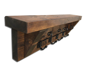 Bolton Solid Wood Reclaimed Coat Rack with Shelf – Rustic Dreams