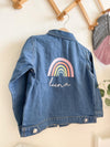 Personalised Children's Rainbow Denim Jacket