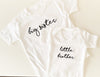 Embroidered "Big / Little Brother / Sister" T-Shirt / Vest