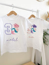 Personalised Embroidered Mermaid T-Shirt