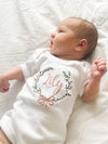 Personalised Embroidered Bow Wreath Vest