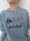 Personalised Christmas Tractor Sweatshirt